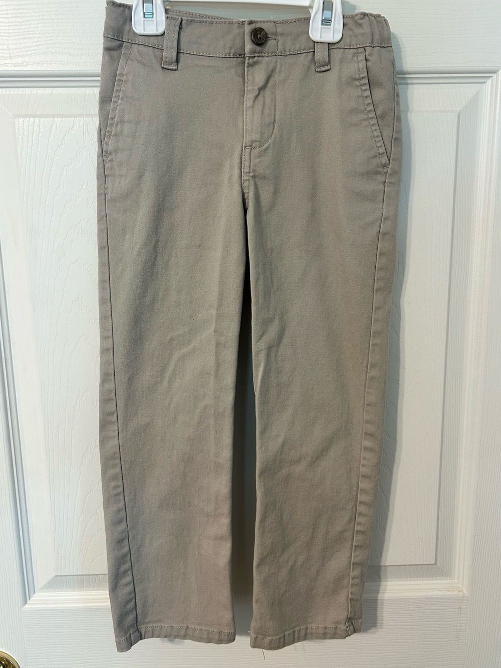 Boys, Izod, Khaki Straight Leg Pants, Size 6, Adjustable Waist